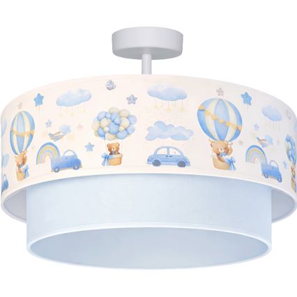 BRILAGI - LED Kinder-Deckenleuchte BOBO 1xE27/60W/230V Ø 40 cm creme/blau/Teddybären