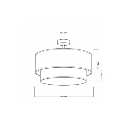 Brilagi - LED-Aufbauleuchte für Kinder BOBO 1xE27/60W/230V Ø 40 cm weiß/beige/Tiermotive