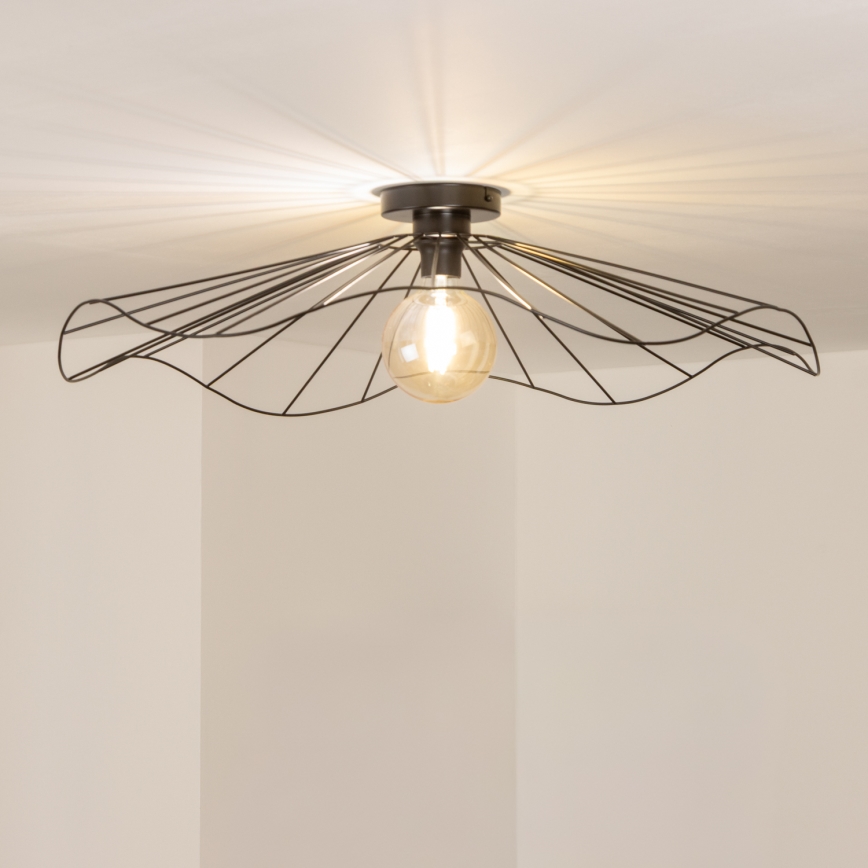 Brilagi - LED aufgesetzter Deckenleuchter CERIA WIRE 1x E27/40W/230V Ø 80 cm schwarz