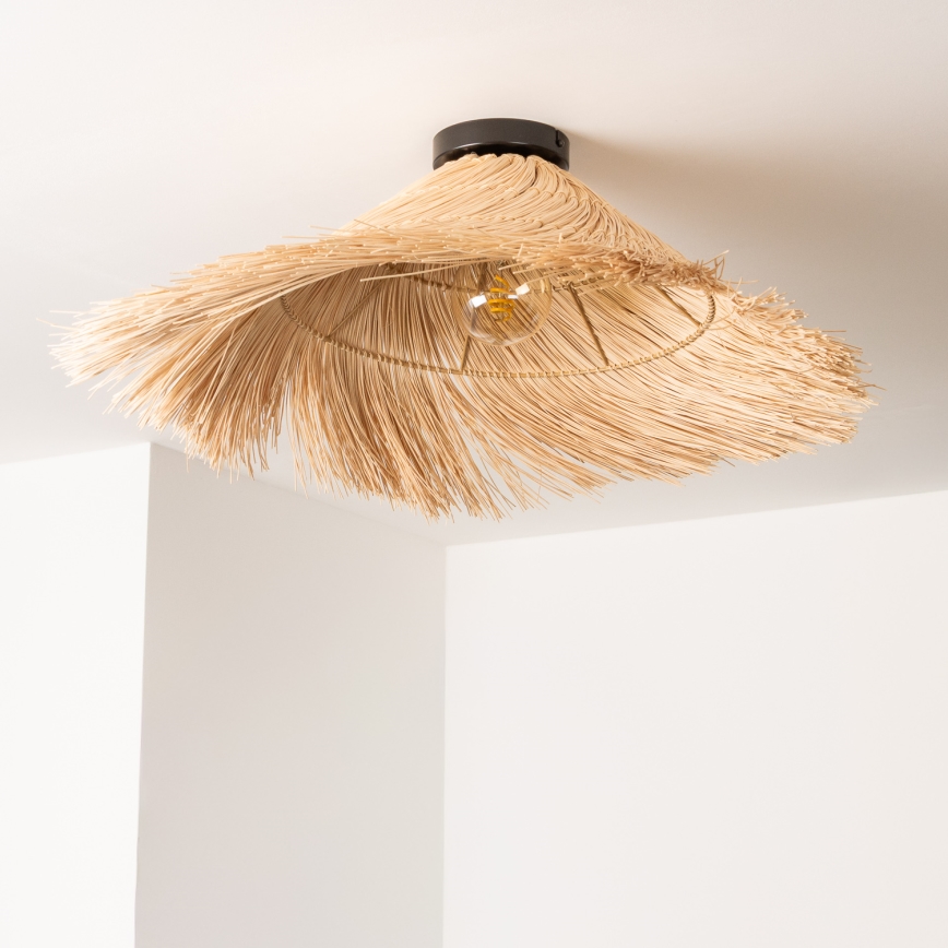 Brilagi - LED-Aufputz-Deckenleuchte CERIA BOHO 1xE27/40W/230V Ø 70 cm Rattan