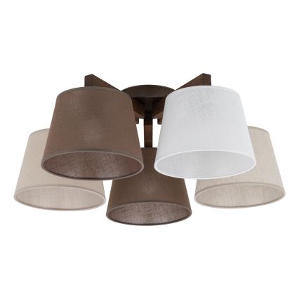 BRILAGI - LED Aufputz-Deckenleuchte LATTE 5xE27/15W/230V Kiefer/Mix