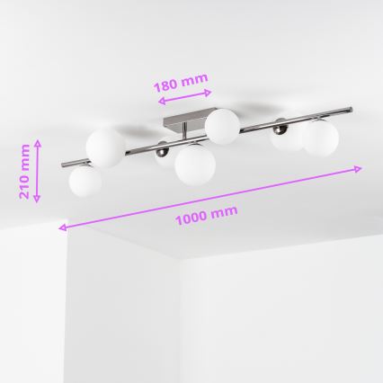 Brilagi - LED-Aufputz-Deckenleuchte MILLA 7xG9/3W/230V schwarz-chrom/weiß