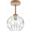 BRILAGI - LED-Aufputz-Deckenleuchte RETRO GLASS 1xE27/60W/230V Ø 18 cm beige/klar