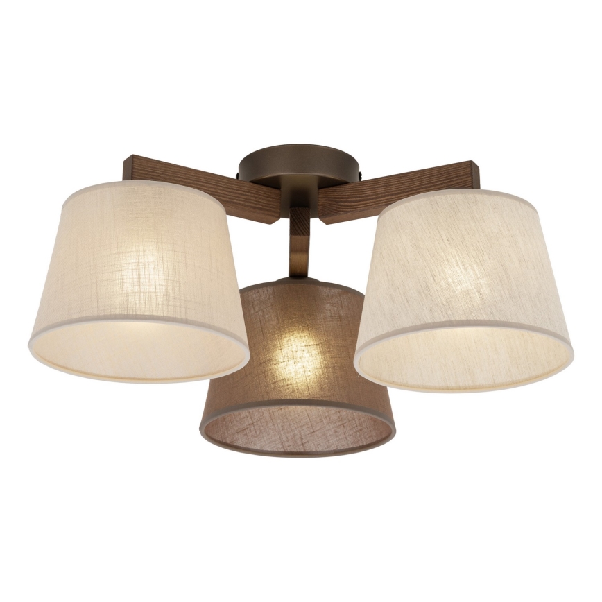 BRILAGI - LED Aufputz-Kronleuchter LATTE 3xE27/15W/230V Kiefer/Mix