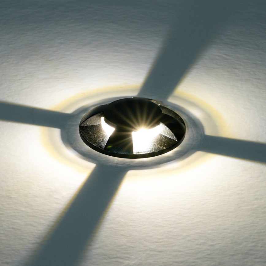 Brilagi - LED Außen befahrbare Bodeneinbauleuchte GROUNDRAY LED/1W/230V schwarz IP67