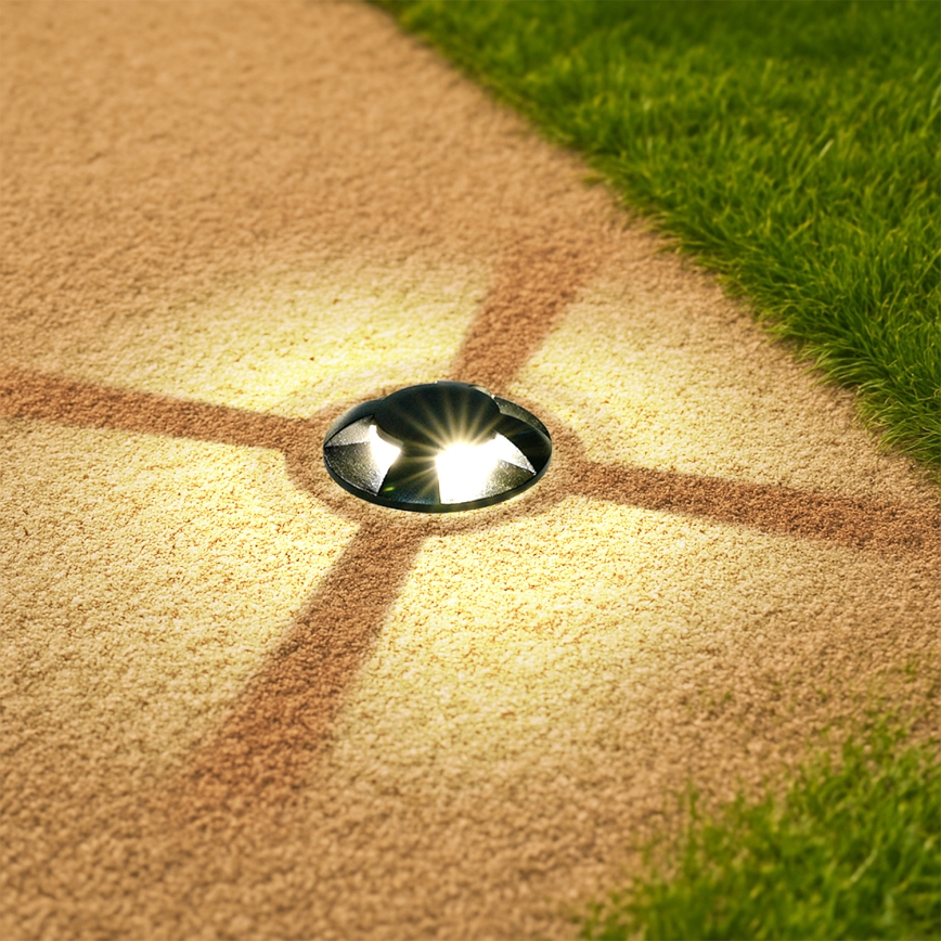 Brilagi - LED Außen befahrbare Bodeneinbauleuchte GROUNDRAY LED/1W/230V schwarz IP67
