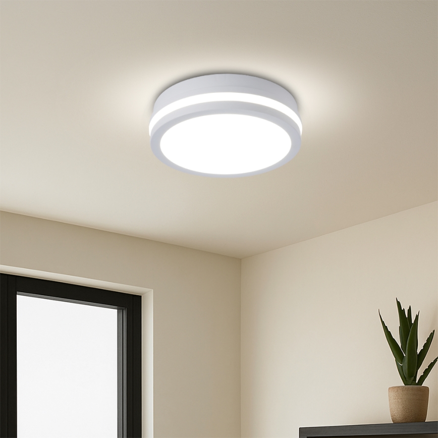 Brilagi - LED-Außen-Deckenleuchte BENE LED/18W/230V Ø 21,5 cm weiß IP54