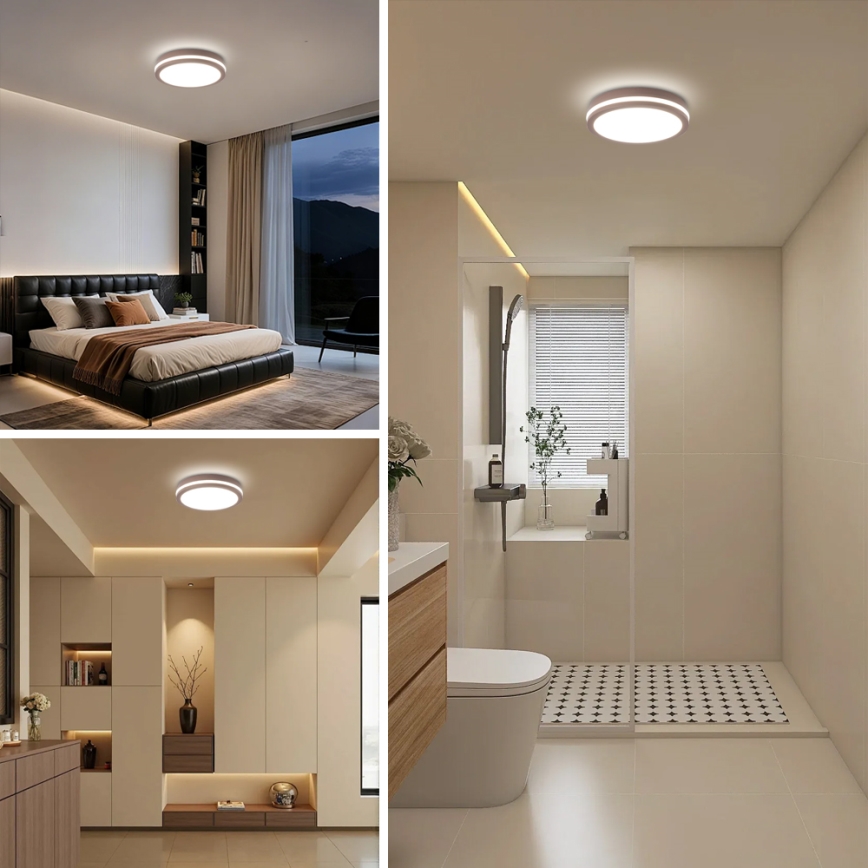 Brilagi - LED-Außen-Deckenleuchte BENE LED/24W/230V Ø 26 cm braun IP54