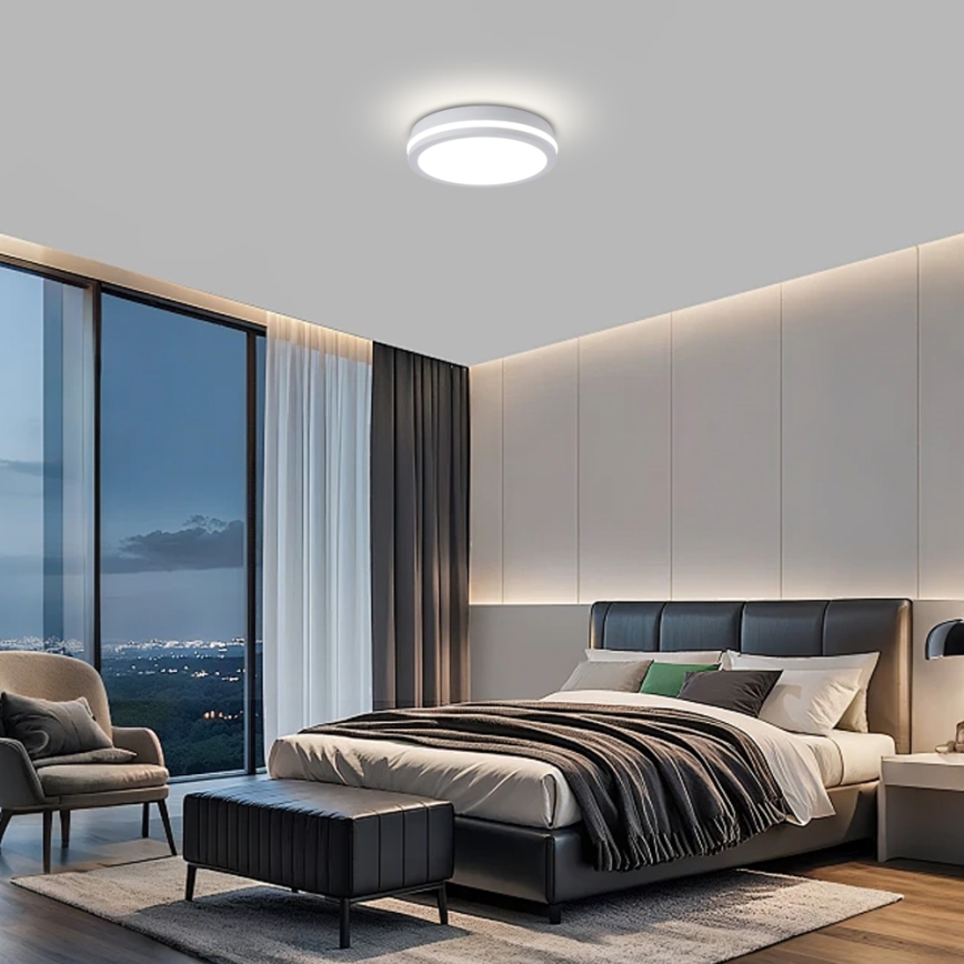 Brilagi - LED-Außen-Deckenleuchte BENE LED/24W/230V Ø 26 cm weiß IP54