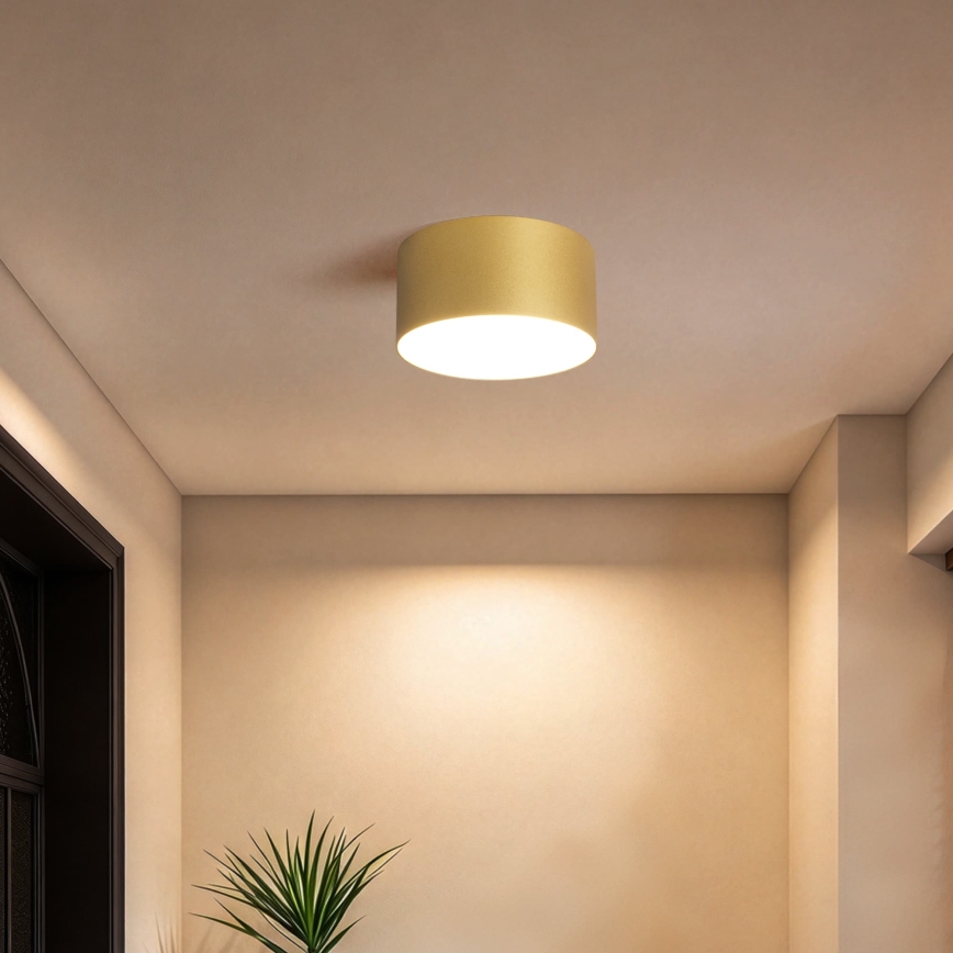BRILAGI - LED Außen-Deckenleuchte FORIS LED/14W/230V Ø 12 cm goldfarben IP44