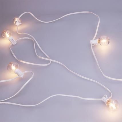 Brilagi - LED-Außen-Lichterkette GIRLANDA 25xE12/0,8W/230V 20m weiß IP44 warmweiß