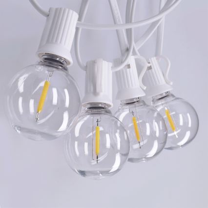 Brilagi - LED-Außen-Lichterkette GIRLANDA 25xE12/0,8W/230V 20m weiß IP44 warmweiß