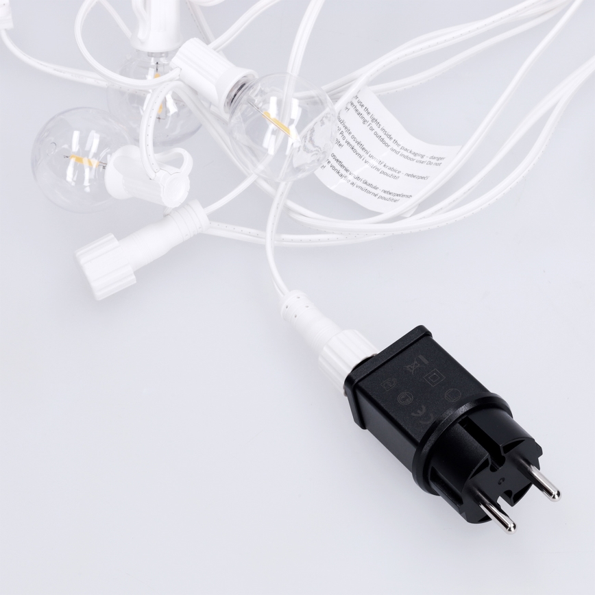 Brilagi - LED-Außen-Lichterkette GIRLANDA 25xE12/0,8W/230V 20m weiß IP44 warmweiß