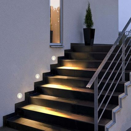 Brilagi - LED Außen-Einbauleuchte STAIRDOT LED/2W/230V weiß IP65 rund