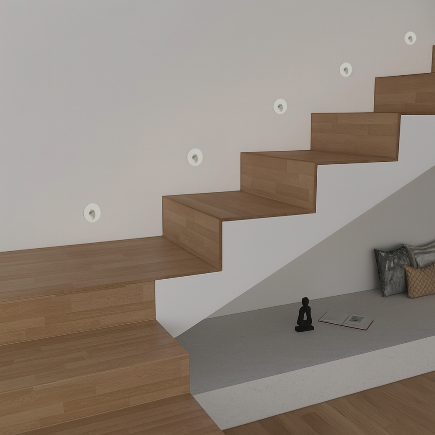 Brilagi - LED Außen-Einbauleuchte STAIRDOT LED/2W/230V weiß IP65 rund
