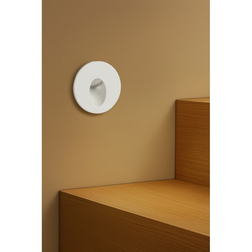 Brilagi - LED Außen-Einbauleuchte STAIRDOT LED/2W/230V weiß IP65 rund