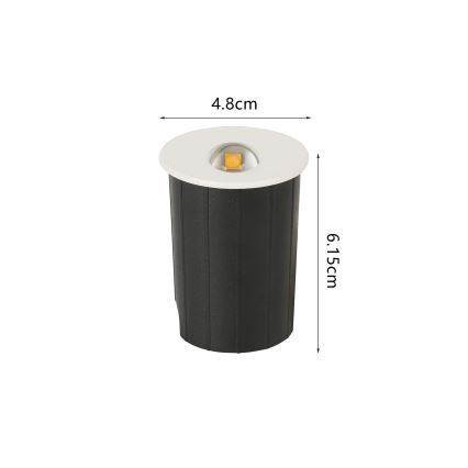 Brilagi - LED Außen-Einbauleuchte STAIRDOT LED/2W/230V weiß IP65 rund