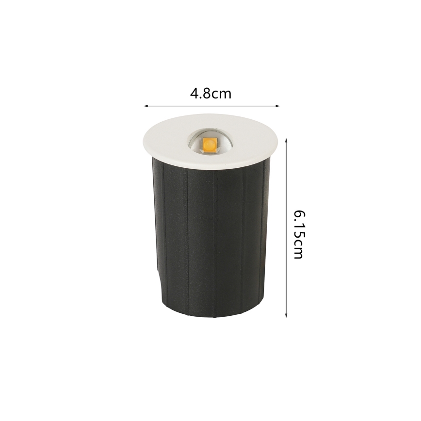 Brilagi - LED Außen-Einbauleuchte STAIRDOT LED/2W/230V weiß IP65 rund