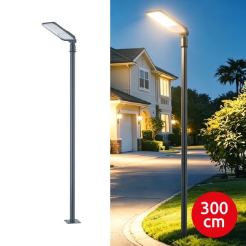 Brilagi - LED-Außen-Straßenleuchte mit 3 m Mast und Gelenk URBANLIGHT LED/200W/230V anthrazit IP65