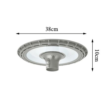 BRILAGI - LED Außen-Straßenleuchte mit 3 m Mast URBANSPARK LED/120W/230V grau IP65