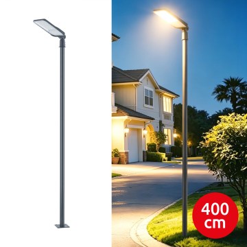 Brilagi - LED-Außen-Straßenleuchte mit 4 m Mast und Gelenk URBANLIGHT LED/200W/230V anthrazit IP65