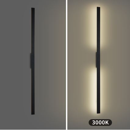 Brilagi - LED Außenwandleuchte LUNA LED/30W/230V 3000K IP65 150 cm schwarz CRI 90