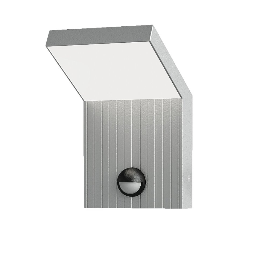 Brilagi - LED Außen-Wandleuchte mit Bewegungsmelder RIANO LED/8W/230V silber IP65