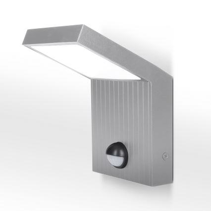 Brilagi - LED Außen-Wandleuchte mit Bewegungsmelder RIANO LED/8W/230V silber IP65