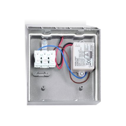 Brilagi - LED Außen-Wandleuchte mit Bewegungsmelder RIANO LED/8W/230V silber IP65