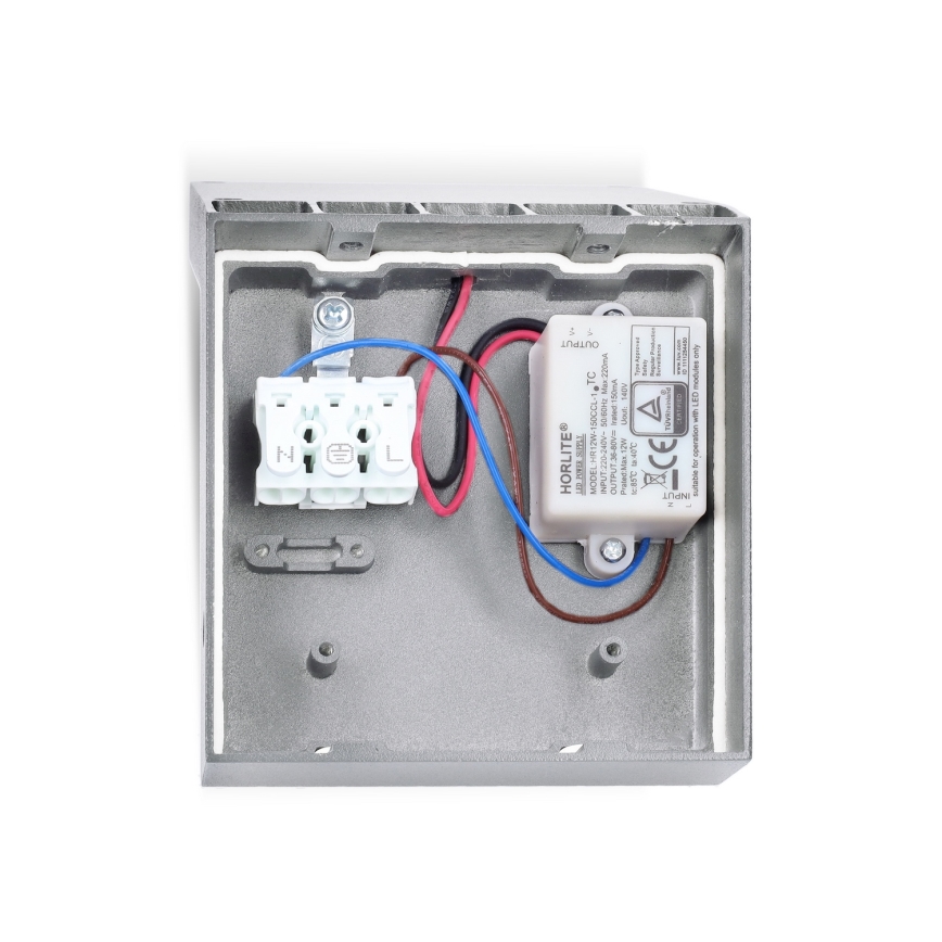 Brilagi - LED Außen-Wandleuchte mit Bewegungsmelder RIANO LED/8W/230V silber IP65