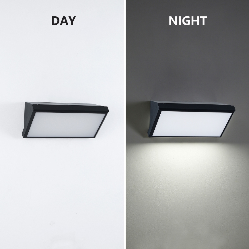 Brilagi - LED-Außenwandleuchte mit Sensor TRIANGLE LED/20W/230V schwarz IP65