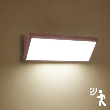 Brilagi - LED-Außen-Wandleuchte mit Sensor TRIANGLE LED/42W/230V 45 cm braun IP65