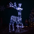 BRILAGI - LED Außen-Weihnachtsdekoration LED/3,6W/8 Funktionen 150 cm IP44 Rentier kaltweiß
