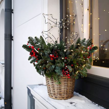 Brilagi - LED-Außen-Weihnachtsdekoration LED/3xAA IP44 55x32 cm Glöckchen