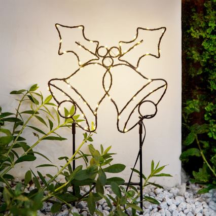 Brilagi - LED-Außen-Weihnachtsdekoration LED/3xAA IP44 55x32 cm Glöckchen
