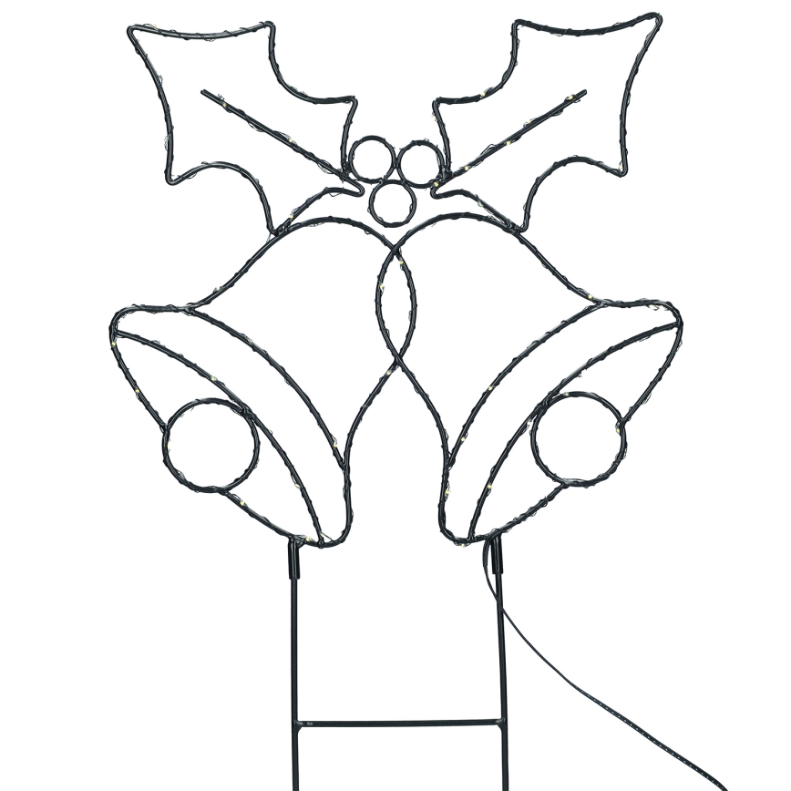 Brilagi - LED-Außen-Weihnachtsdekoration LED/3xAA IP44 55x32 cm Glöckchen