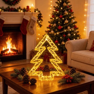 BRILAGI - LED-Außen-Weihnachtsdekoration LED/6W/8 Funktionen 43 cm IP44 Baum warmweiß