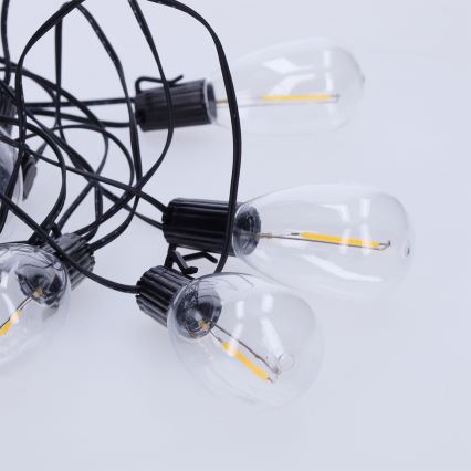 Brilagi - LED-Außen-Weihnachtsgirlande 10xLED/3xAA 3,2m IP44 warmweiß