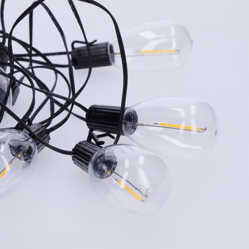 Brilagi - LED-Außen-Weihnachtsgirlande 10xLED/3xAA 3,2m IP44 warmweiß