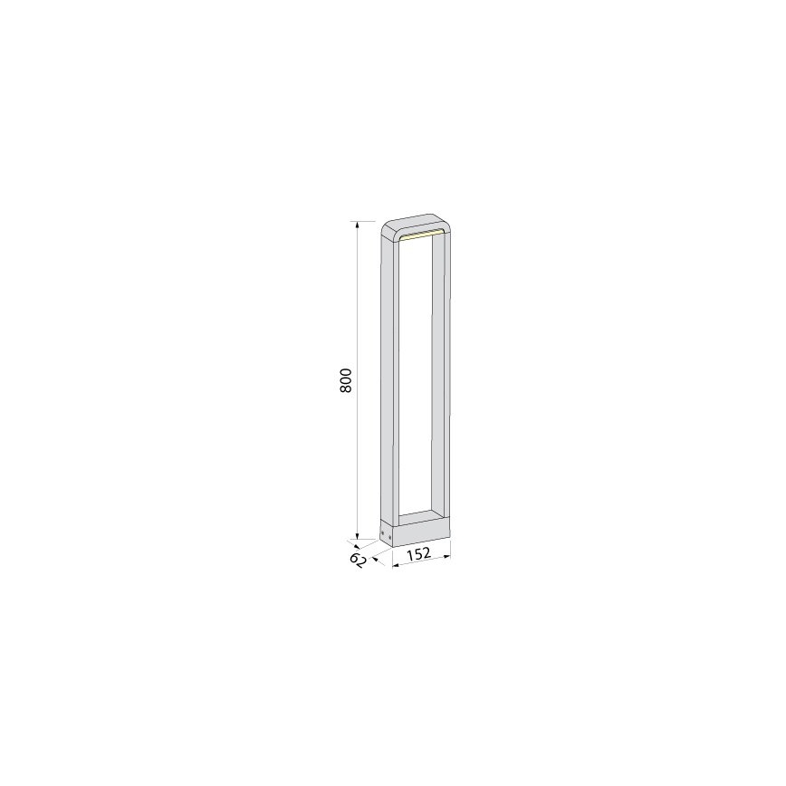 BRILAGI - LED-Außenleuchte BARI LED/10W/230V 4000K IP65 80 cm Anthrazit