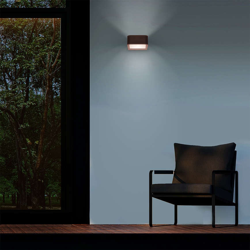 Brilagi - LED-Außenwandleuchte BARI LED/7W/230V 3000/4000/6000K braun IP54