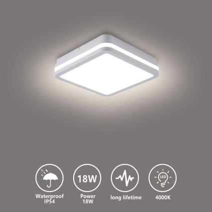 Brilagi - LED-Außenleuchte BENE LED/18W/230V 22x22 cm weiß IP54