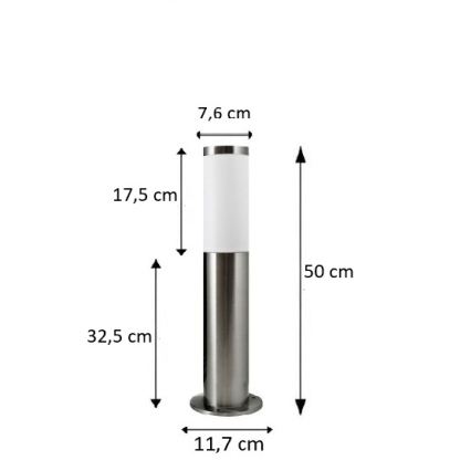 BRILAGI - LED-Außenleuchte ELIA 1xE27/7W/230V 4000K IP44 50 cm mattchrom