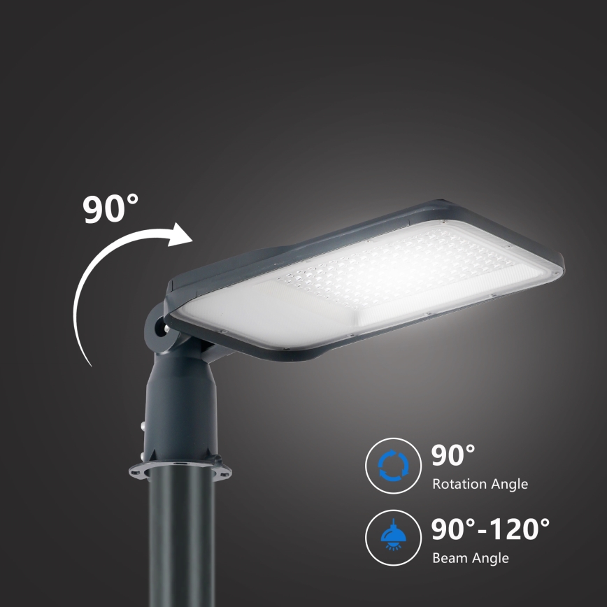 Brilagi - LED-Außen-Straßenleuchte mit Mast und Gelenk 3 m URBANLIGHT LED/100W/230V anthrazit IP65