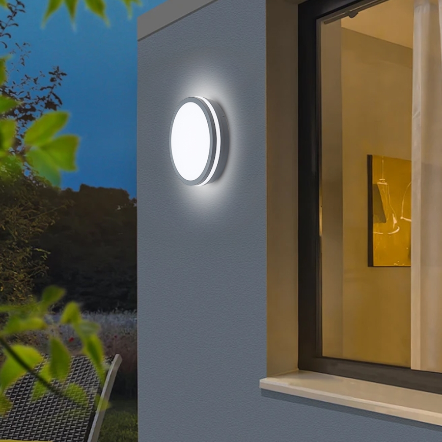Brilagi - LED-Außenleuchte mit Sensor BENE LED/24W/230V Ø 26 cm anthrazit IP54