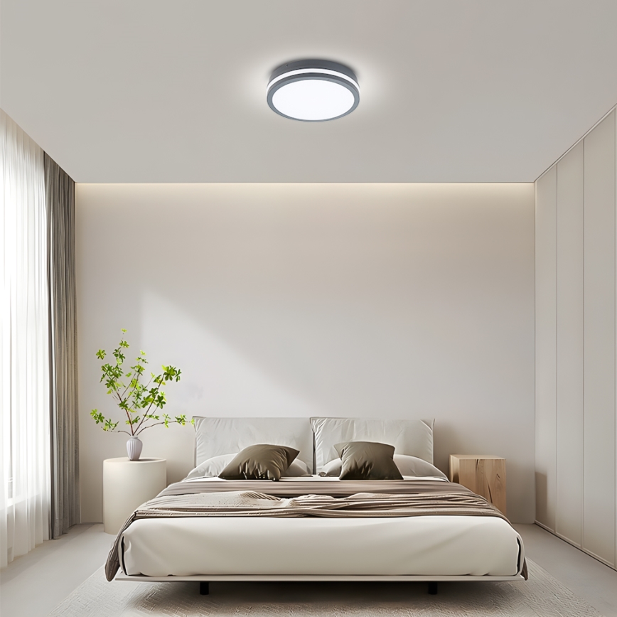 Brilagi - LED-Außenleuchte mit Sensor BENE LED/24W/230V Ø 26 cm anthrazit IP54