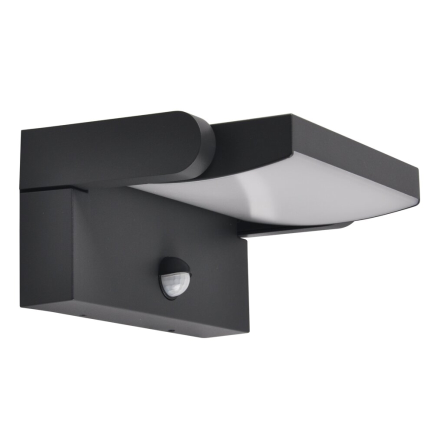 BRILAGI - LED-Außen-Wandleuchte mit Bewegungs- und Dämmerungssensor ANKLE LED/12W/230V IP65 schwarz