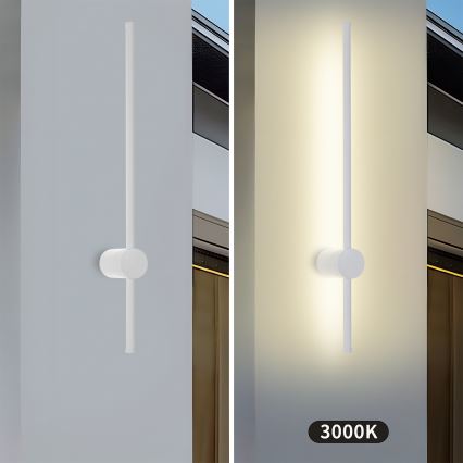 Brilagi - LED-Außenwandleuchte AURA LED/12W/230V 3000K IP54 65 cm weiß CRI 90