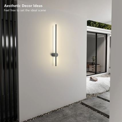 Brilagi - LED-Außenwandleuchte AURA LED/12W/230V 4000K IP54 65 cm Anthrazit