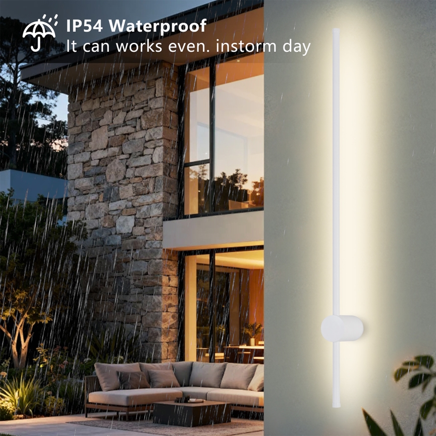 Brilagi - AURA LED-Außenwandleuchte LED/20W/230V 3000K IP54 97 cm Weiß CRI 90